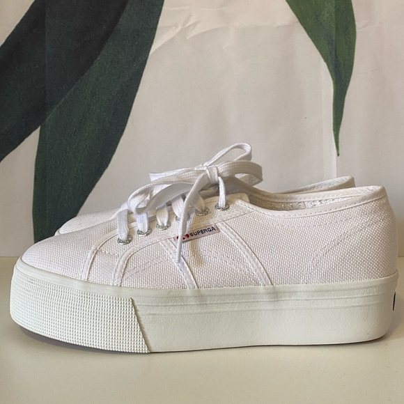 Superga 2790 Lace Up Canvas Platform Sneakers - Picture 8 of 16